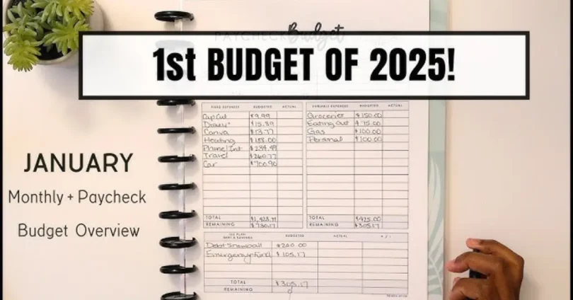 monthly budget planner for beginners